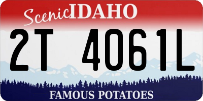 ID license plate 2T4061L