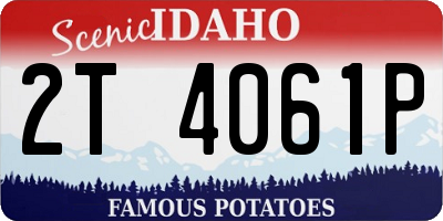 ID license plate 2T4061P