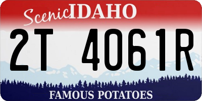 ID license plate 2T4061R