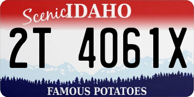 ID license plate 2T4061X