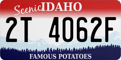 ID license plate 2T4062F