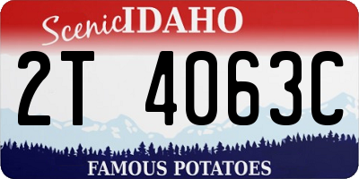 ID license plate 2T4063C