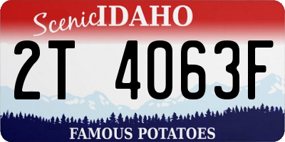 ID license plate 2T4063F