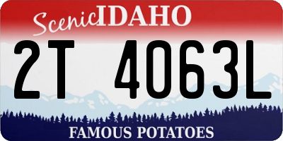 ID license plate 2T4063L