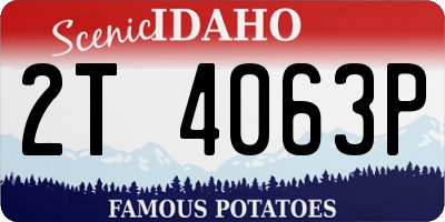 ID license plate 2T4063P