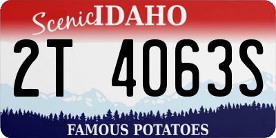 ID license plate 2T4063S