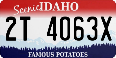 ID license plate 2T4063X