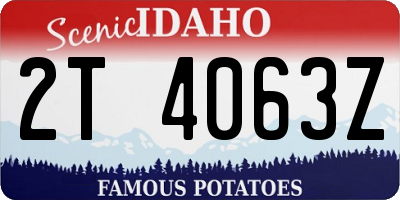 ID license plate 2T4063Z
