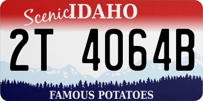 ID license plate 2T4064B