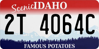 ID license plate 2T4064C