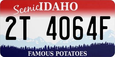 ID license plate 2T4064F