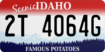 ID license plate 2T4064G