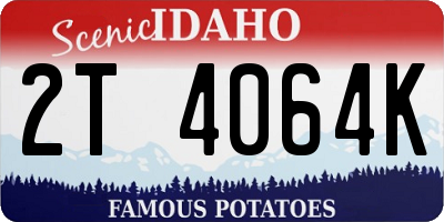 ID license plate 2T4064K
