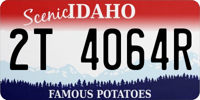 ID license plate 2T4064R