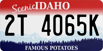 ID license plate 2T4065K