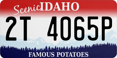 ID license plate 2T4065P