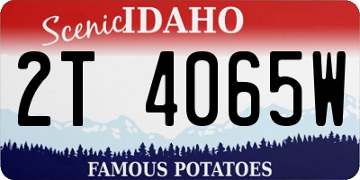 ID license plate 2T4065W
