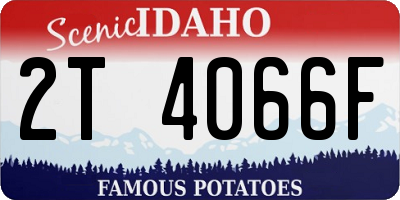 ID license plate 2T4066F