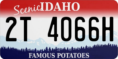 ID license plate 2T4066H