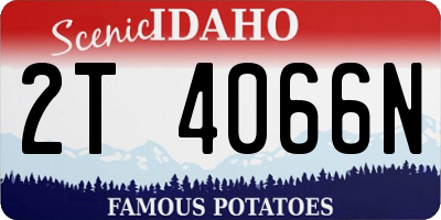 ID license plate 2T4066N