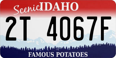 ID license plate 2T4067F