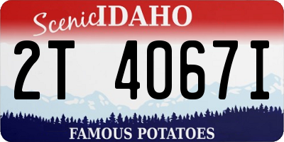 ID license plate 2T4067I