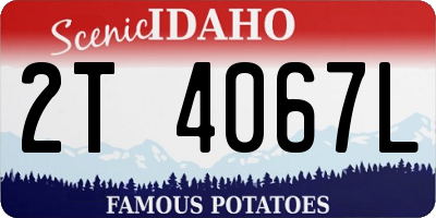 ID license plate 2T4067L