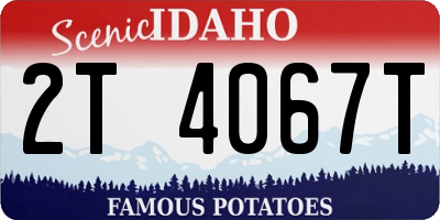 ID license plate 2T4067T