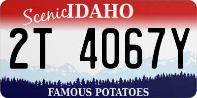 ID license plate 2T4067Y