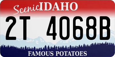 ID license plate 2T4068B
