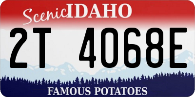 ID license plate 2T4068E