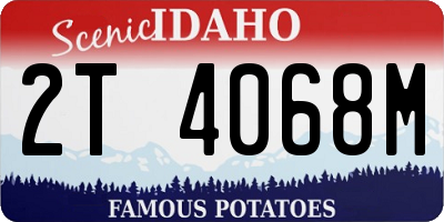 ID license plate 2T4068M