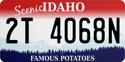 ID license plate 2T4068N