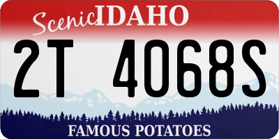ID license plate 2T4068S