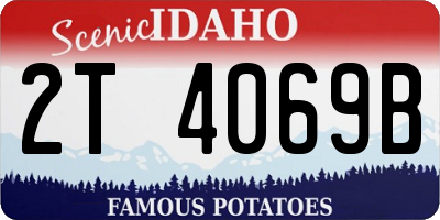 ID license plate 2T4069B