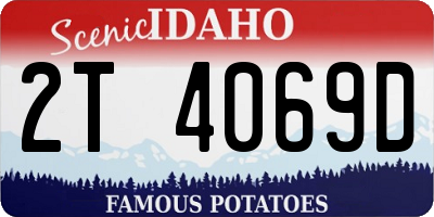 ID license plate 2T4069D