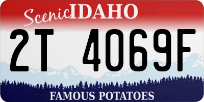 ID license plate 2T4069F