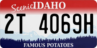 ID license plate 2T4069H