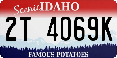 ID license plate 2T4069K