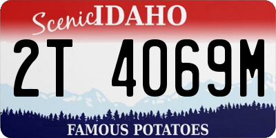 ID license plate 2T4069M