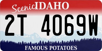 ID license plate 2T4069W