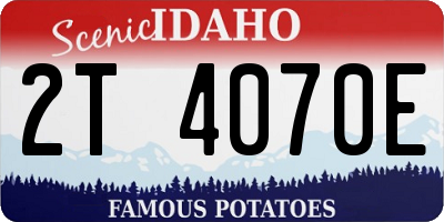 ID license plate 2T4070E
