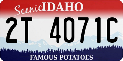 ID license plate 2T4071C
