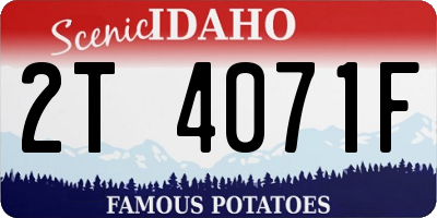 ID license plate 2T4071F