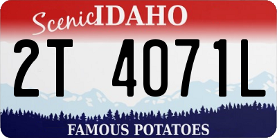 ID license plate 2T4071L