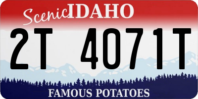 ID license plate 2T4071T