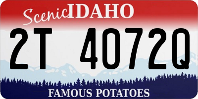 ID license plate 2T4072Q