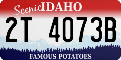 ID license plate 2T4073B