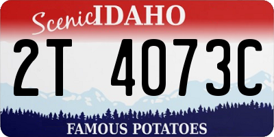 ID license plate 2T4073C