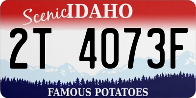 ID license plate 2T4073F